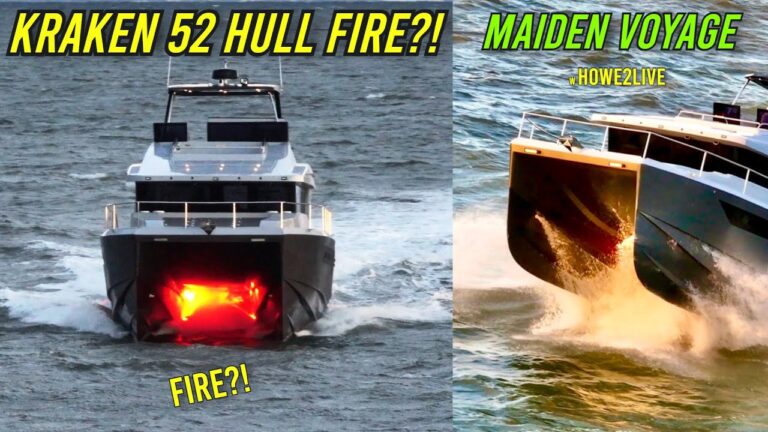Kraken 52 – quad cabin super cat boat sees its first serious seas!