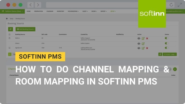 How to Do Channel Mapping and Room Mapping for Softinn Channel Manager (Hotel Channel Manager)