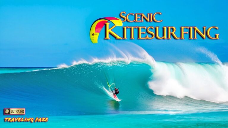 Scenic Kitesurfing Around the World 4K ~ Travel Guide (Relaxing Music)
