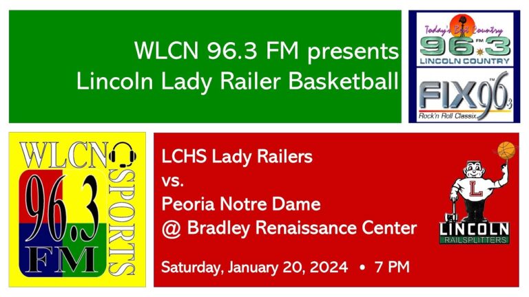 1/20/24 – LCHS Lady Railer basketball vs Peoria Notre Dame @ Bradley