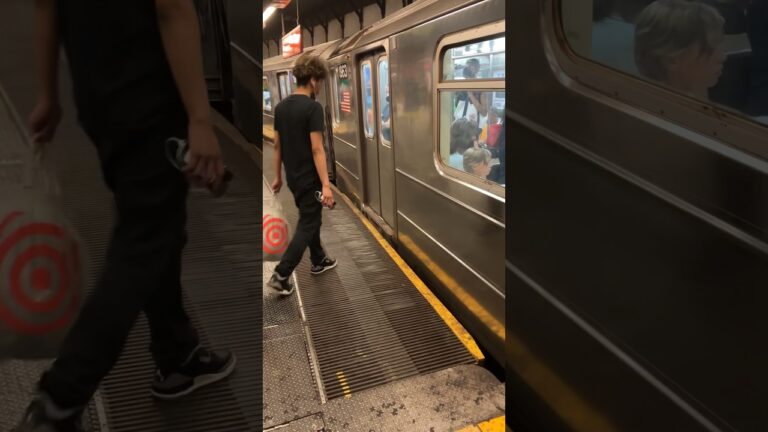 moving platform in NYC subway🚊       mind the gap