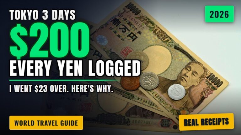 3 Days in Tokyo on $200 — Every Yen I Spent, Logged. (I Went $23 Over.)